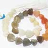 Natural Multi Color Moonstone Faceted Trillion Beads Strand Length 8.5 Inches and Size 6.5mm to 8mm approx.